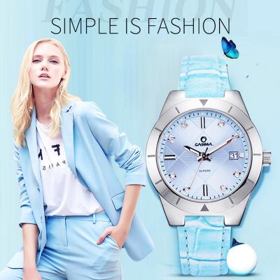 China CASIMA 2620 Water Resistant Fashion Quartz Watch Student Leather Watch Waterproof Girl's Watch Gift for sale