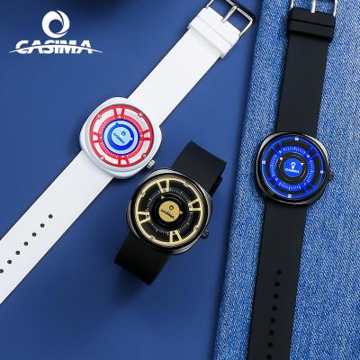 China Stylish Water Resistant CASIMA Men Watch Waterproof Street Silicone Band PVD Black Quartz Watch Personality Modern Men Watch CS2127 for sale