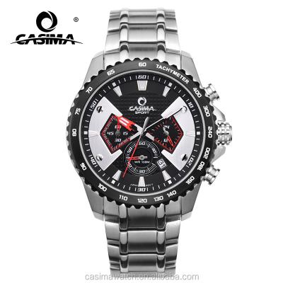 China Luminous Date Display CASIMA Brand Automatic Multifunctional Chronograph Sport Mens Watches Waterproof Quartz Stainless Steel Watch #8103 for sale