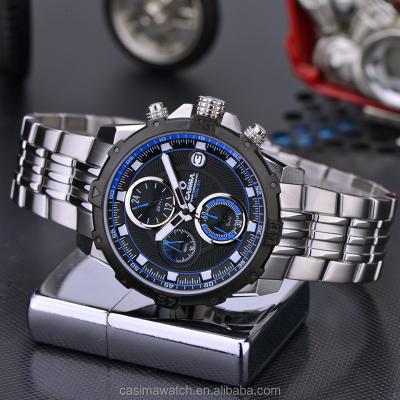 China Automatic Date CASIMA Fashion Men Watches Cool Casual Chronograph Quartz Watch Calendar Waterproof 100m Sport Men Watch #8306 for sale