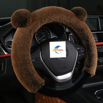 China Hot Selling Anime Styling Fur Car Accessories Cute Cat Ear Steering Wheel Cover New for sale