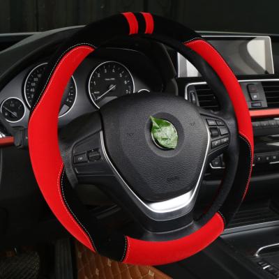 China Sports Universal Velvet Safety Car Fit Heavy Duty Durable Steering Wheel Cover for sale