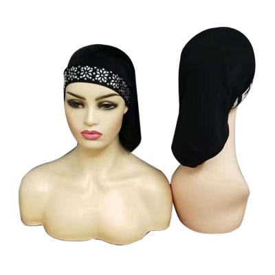 China Image Muti-function Elastic Sleep Hood Spandex Cloth Long Tail Sleep Cap Makeup Hood Hair Care Hat for sale