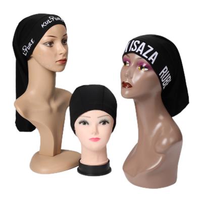 China Eco-Friendly Solid Color Wholesale Swimming Hat Polyester Swimming Hoods Quick Hood Hair Hood For Women for sale