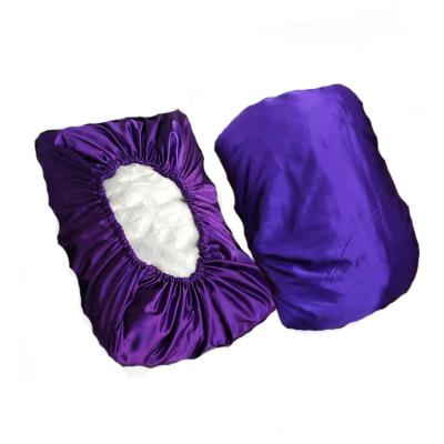 China New Designer Double Layer Satin Cover Portable Custom Silky Pillow Cases Washable Cute for sale