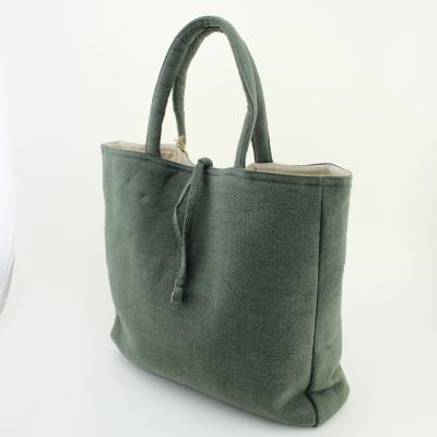 China Hot Sale Cotton Canvas Bags Handled Cotton Canvas Handbags Custom Canvas Shopping Green Tote Bag for sale