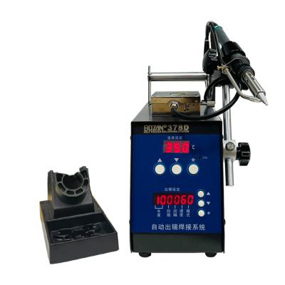 China Machinery Repair Shops 2 in 1 Lead Free Automatic Self Feeding Constant Temperature Iron Multi Function Foot Switch Tabletop Soldering Station for sale