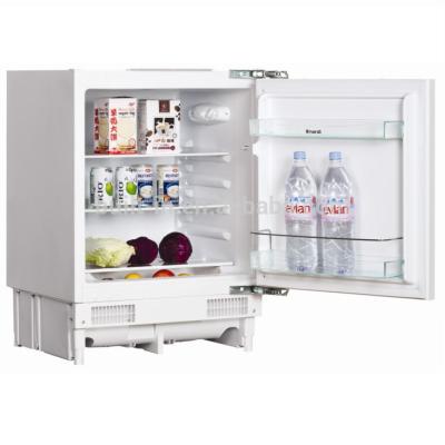 China COMPRESSOR 60cm Built-in Mini Hotel 133L Fridge With Freezer And Single Door for sale