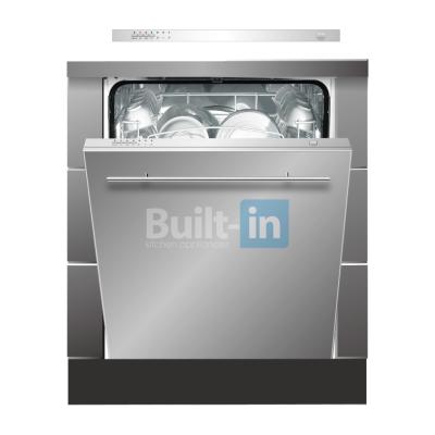 China Traditional 60cm fully integrated dishwasher, 12 place setting capacity, 4 wash program for sale