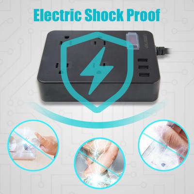 China Waterproof Usb Power Strip US Plug 4 Outlets Waterproof Surge Protector Power Strips for sale