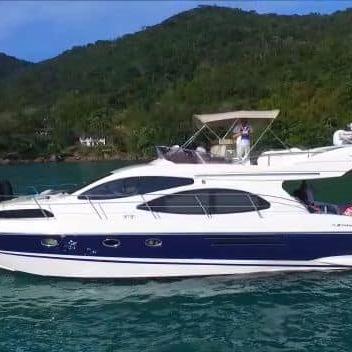 China Aluminum Dish Luxury 14m Yacht Finsing Boat with Flybridge for Customized Entertainment in Singapore for sale