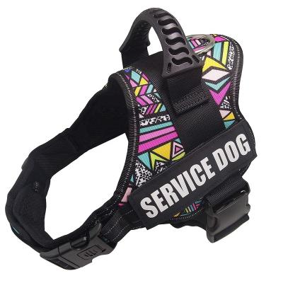 China Custom Wholesale Custom Logo Pet Supplies Large Heavy Duty Reflective Arnes Purses Dog Solid Nylon Harness Viable Nylon Vest for sale