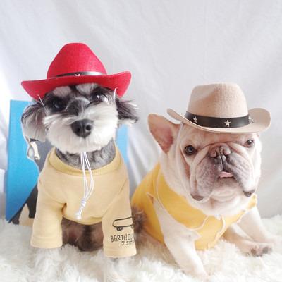 China Creative Cute Pet Hat Fashion Pet Accessories Hond Mini Pet Dogs Cowboy Hat Viable Dog Hat for sale