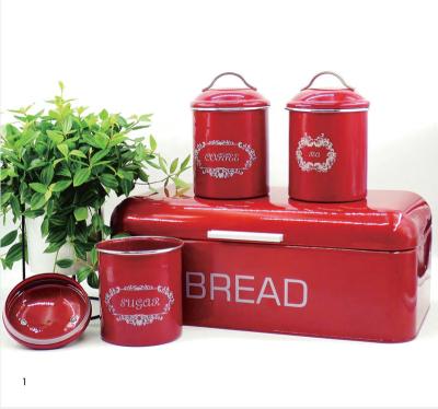 China Long Bread Box Kitchen Storage Box Metal Bread Bin L44.2*W22.8*H17cm for sale