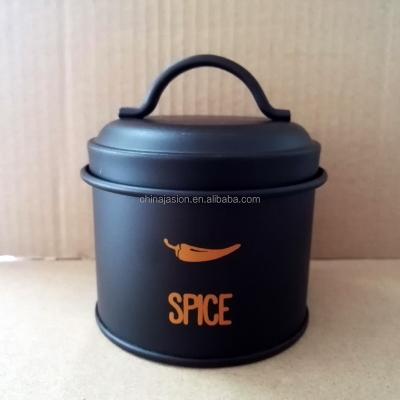 China Freshness Preservation BRR3030 Customized Metal Tin Small Spice Storage Cans Spice Storage Box Kitchen Canister for sale