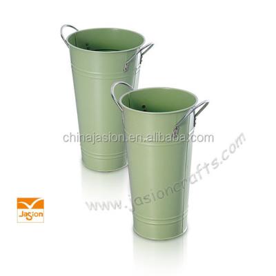 China JASION Garden Galvanized Steel Flower Bucket for sale