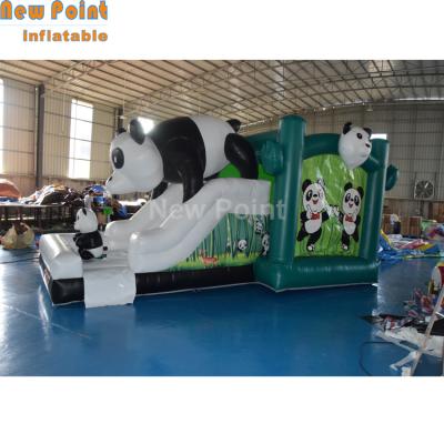 China 5 Years Panda Theme Combo Commercial High Quality Bouncer Castle Inflatable Jumping Room For Sale for sale