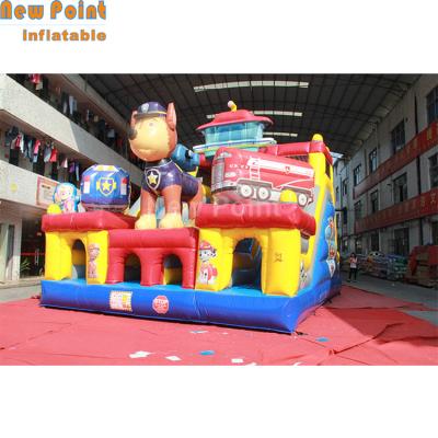 China PVC Guangzhou Customized Size Inflatable Paw Patro House Obstacle Course for sale