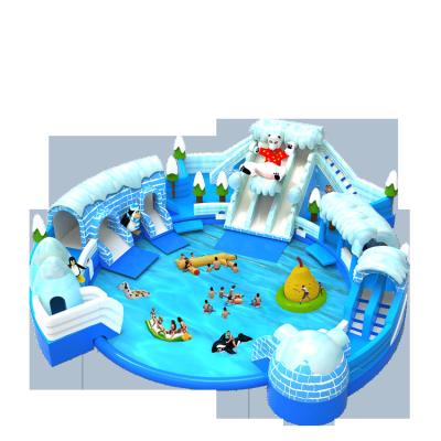 China 5 Years Popular Inflatable Pool Water Park Ice-world Theme Games For Sale for sale