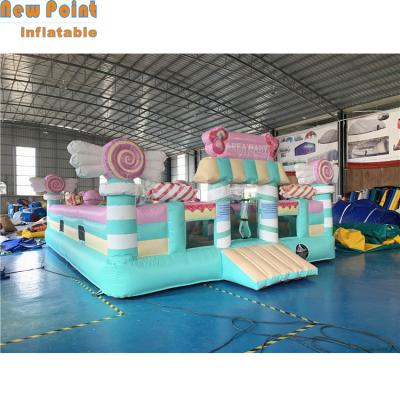 China 5 Years Old Bouncy Castle Bouncer City Inflatable Candy Fun Jumping Inflatable Toys For Kids for sale