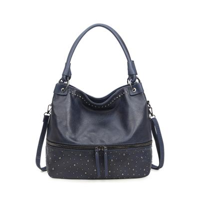 China New Large Capacity Vintage Retro Ladies Rivet Handbag Free Shipping Shoulder Bag for sale