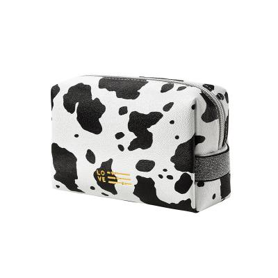 China New PU Cowhide Pattern Casual Cosmetic Portable Waterproof Travel Free Shipping Cosmetic Bag for sale