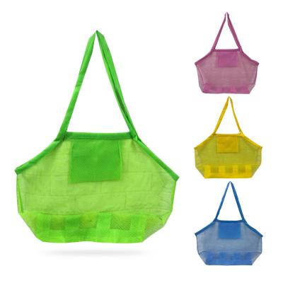 China Mesh Amazon Hot Shell Collection Large Mesh Beach Tote Bag Portable Toy Storage Bag For Kids for sale