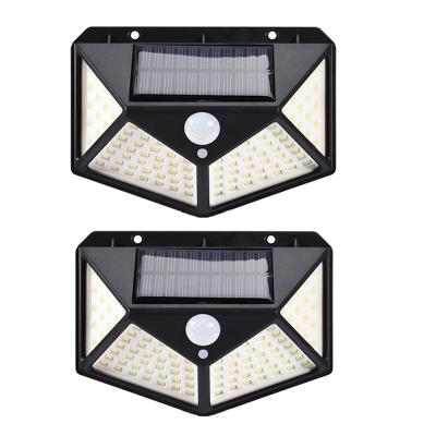 China Outdoor Garden PIR Motion Sensor Solar Panel Power 100 LED Garden Light for sale