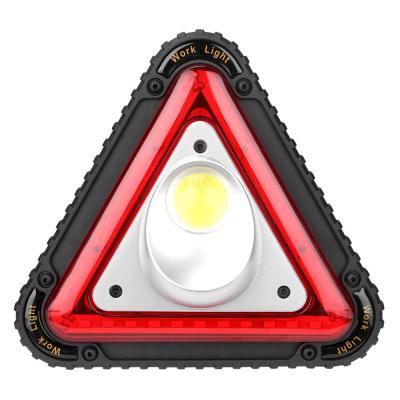 China OUTDOOR Multi-Function Super Bright COB SMD LED USB Portable Rechargeable Triangle Emergency Warning Light Work Light With Hook for sale