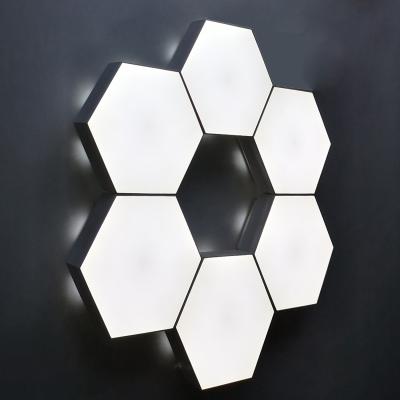 China Geometry Modern Assembly DIY Hexagon Honeycomb Touch Wall Lights LED Quantum Lamp for Home Office Hotel Bar Party Gift for sale