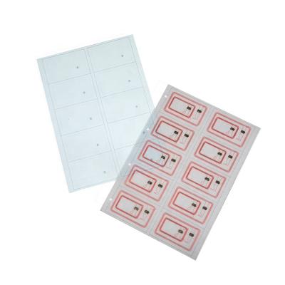 China A4 2x5 layout size MIFARE rfid 1k cheap classic waterproof/waterproof/Prelam inlay for sale