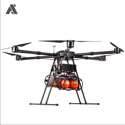 China Extinguishing to R60 high altitude six-axis drone 1600 mm wheelbase transmission rescue warning equipment, power cord, high altitude firefighting drone for sale