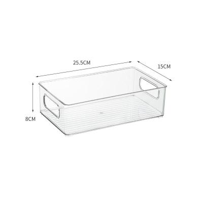 China Viable Transparent Plastic Kitchen Storage Box Bins Stackable Vegetables Fruits Frozen Food Storage Box for sale