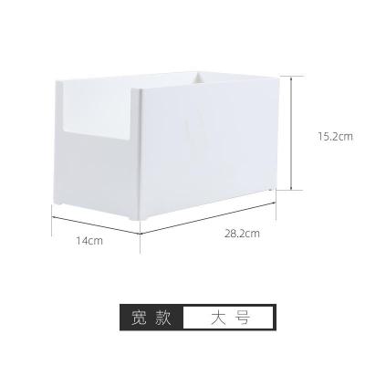 China Simple Design Desktop Drawer Small Plastic Organizer Storage Box White Plastic Viable Desktop Cosmetics Storage Organizer Trash Bin for sale