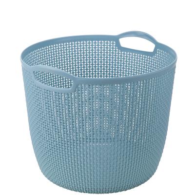 China Sustainable Hot Selling PP Plastic Laundry Storage Organizer Toys Clothes Round Storage Basket Eco-friendly for sale