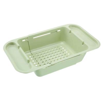 China Wholesales Viable Foldable Fruit Vegetables Adjustable Washing Drain Basket For Kitchen Use for sale