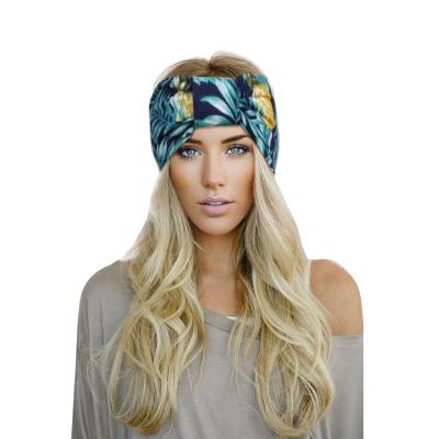 China Absorb LUCKBARD Fashion Sweaty/Quick Dry 4 Pcs Wholesale Yoga Hair Bands 2022 Women Headbands Ladies Hair Accessories Sports Printing Headbands for sale