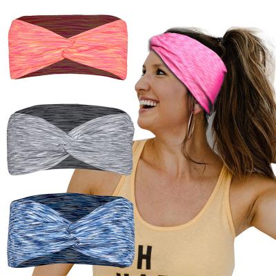 China Absorb LUCKBARD 2022 Fashion 8 pcs Wholesale Ladies Hair Quick Dry/Quick Dry Accessories Printing Women Headbands Sports Headbands Yoga Hair Bands for sale