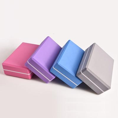 China Custom Logo Single Stripe Yoga Bricks EVA Material Yoga Blocks 3*6*9 Factory Wholesale Price Yoga Practice Aid LUCKBARD Inch Printed Yoga Block for sale