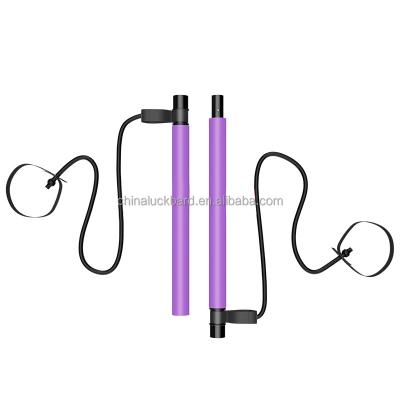 China Hot Selling Modern Home Pilates Bar Yoga Exercise Portable Bar, Foot Loop Toning Nylon Bar Loop Pilates Stick Kit for sale