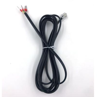 China High Quality RJ11 6P4C Black Telephone Line Extension Sensor Cable DHCA-2M for sale