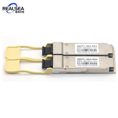 China FTTH FTTB FTTX Network 56G QSFP+ SFP Fiber Optic Transceiver QSFP-56G-SR4 850nm Multimode 100M Fiber Transceiver Module for sale