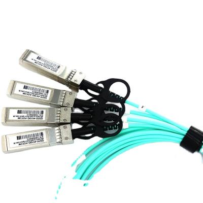 China Data Center QSFP-4X10G-AOC30M 40G QSFP+ To QSFP+ 4 X 10G Active Optical Cable AOC Compatible 40G Burst Fiber Cable for sale