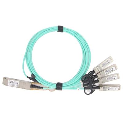 China FTTx 40G QSFP+ to 4x SFP+ QSFP AOC Breakout Cable 40G Active Optical Fiber Data Transmission for sale