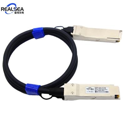 China Network FTTX 40G QSFP+ to QSFP+ 7M Direct Attach Cable 24AWG 40G QSFP DAC with Blue/Black/Pink/Aqua Color orange for sale