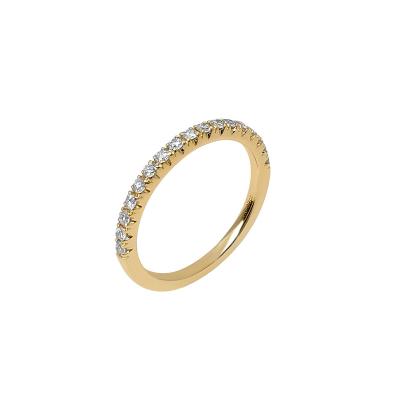 China FASHION Real 14K Gold Natural Diamonds Band Ring Wedding Jewelry 14k Real Gold Ring With Nature Diamond for sale