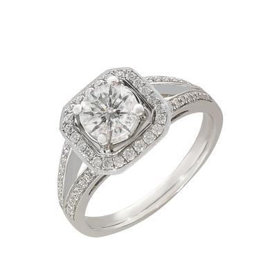 China FASHIONABLE Luxury Design 14k Solid Gold Moissanite Rings Ring White Gold Moissanite Rings Custom Made Jewelry Min Order are 1 for sale