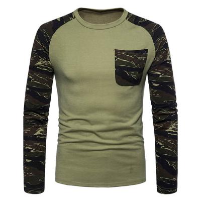 China Army Green Camouflage Winter Camouflage QUICK DRY Sublimation Printed Cotton Spandex Long Sleeve Custom Print T-Shirts for sale