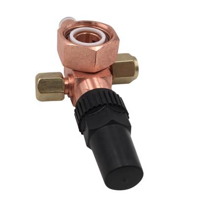 China Home Copper Compressor Receiver Valve / Compressor Or Liquid Receiver / Air Conditioning Valve Rotalock Valve for sale