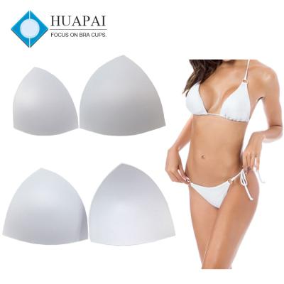 China Guangzhou Eco-friendly Thin Sponge Bra Yellow Triangular Anti Pad For Clothing for sale